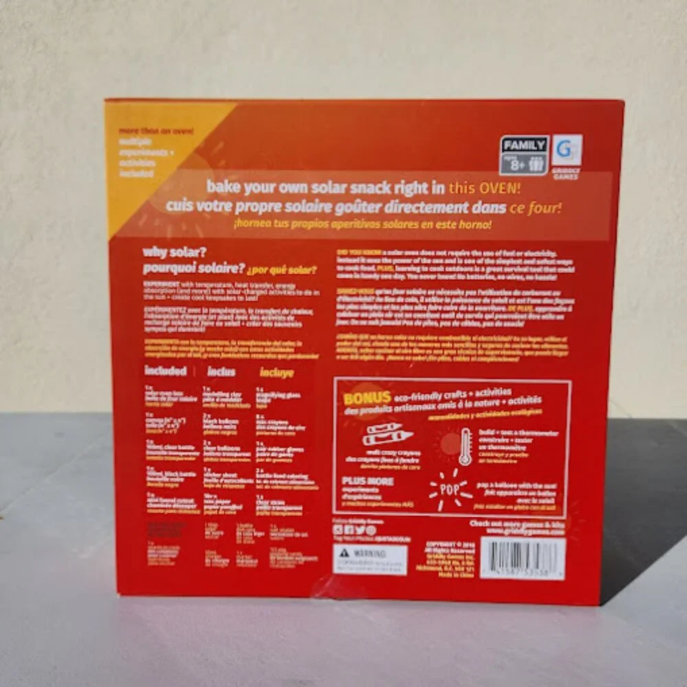 Griddly Games Just Add Sun Solar Science Art Kit Solar Oven Cooking Chemistry